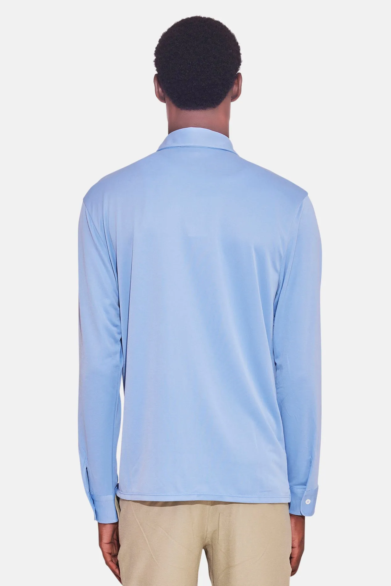 Micro Pique Shirt Oxford Blue sold by Blue & Cream product image thumbnail 4