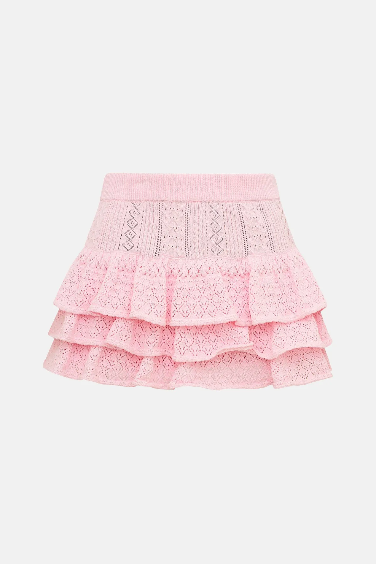 Baudin Bow Pointelle Mini Skirt Ballerina Pink sold by Blue & Cream product image thumbnail 4