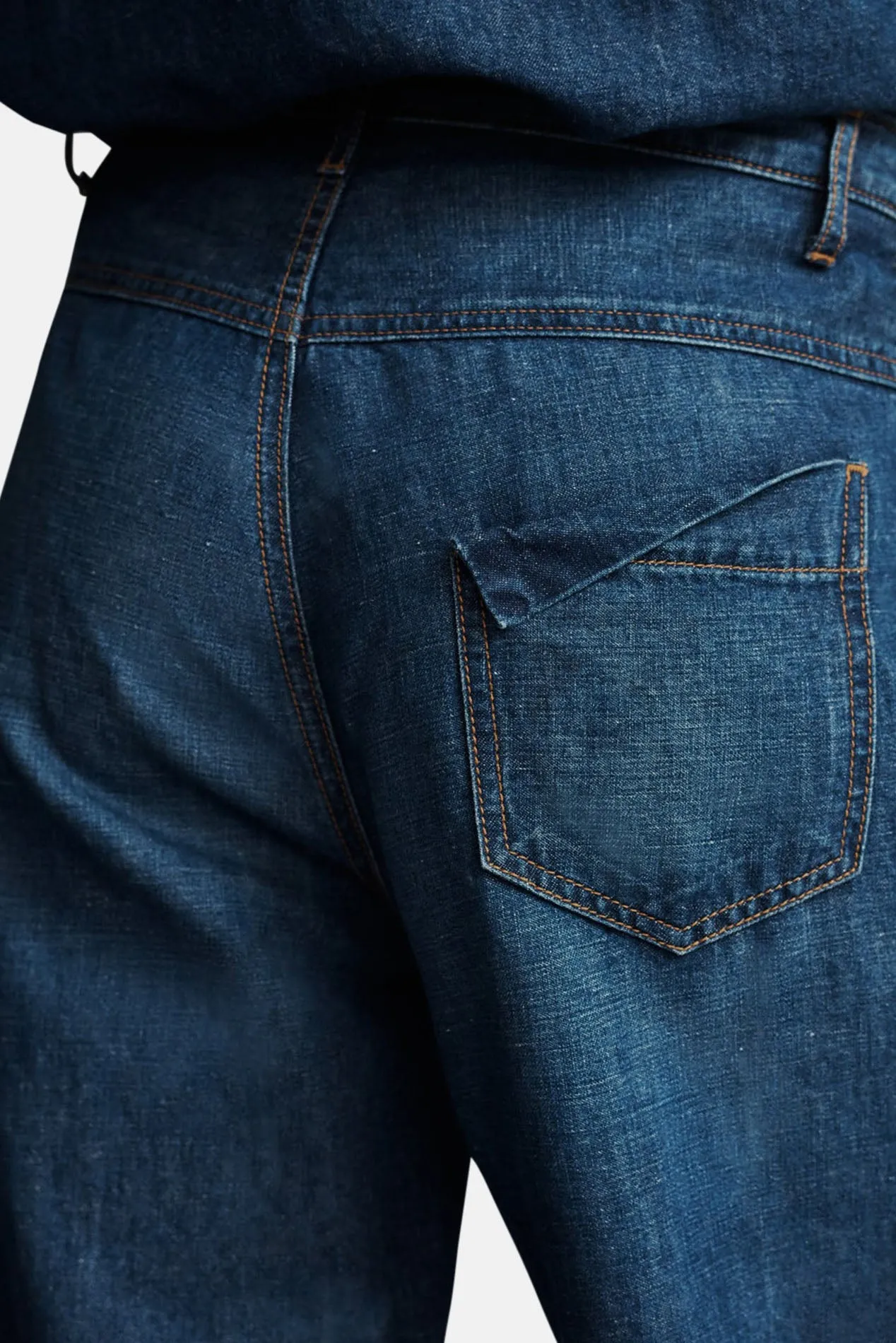 Jetties Beach Pant In Linen Cotton Denim Dark Wash sold by Blue & Cream product image thumbnail 3