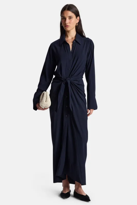 Mila Maxi Shirtdress Maritime Navy made by A.L.C.