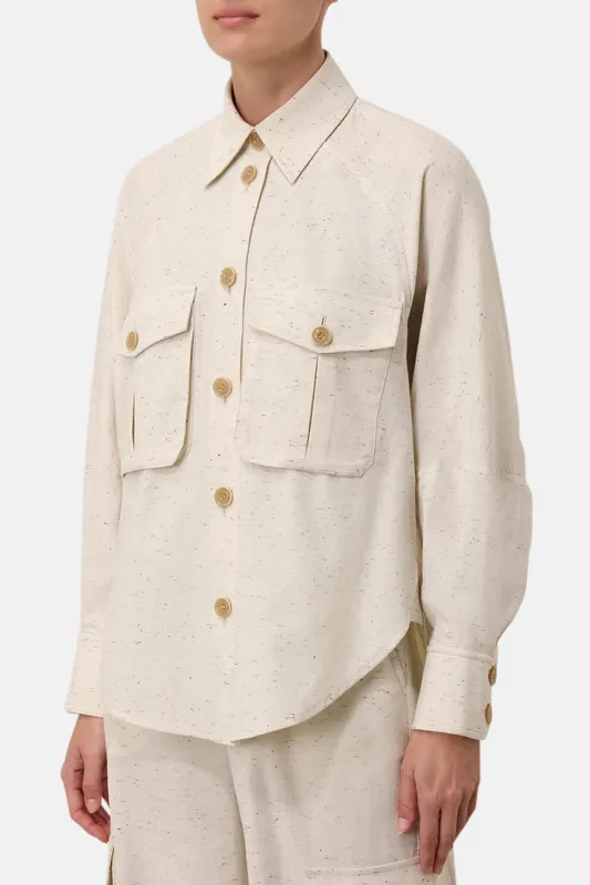 Illustration Pocket Shirt Melange sold by Blue & Cream