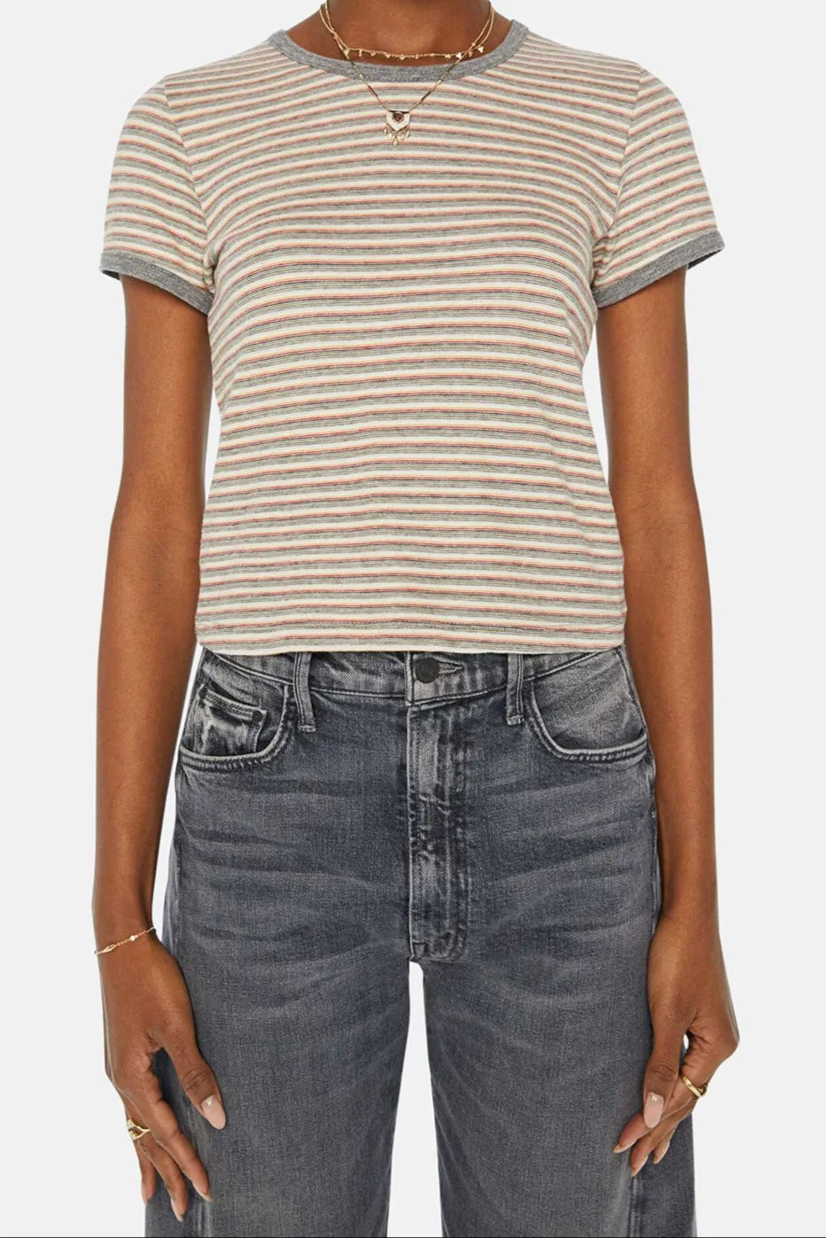 The Itty Bitty Ringer Red Multi sold by Blue & Cream