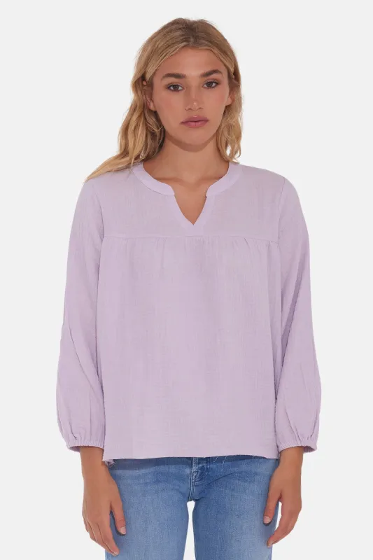 Eden Gauze Top Lavender sold by Blue & Cream