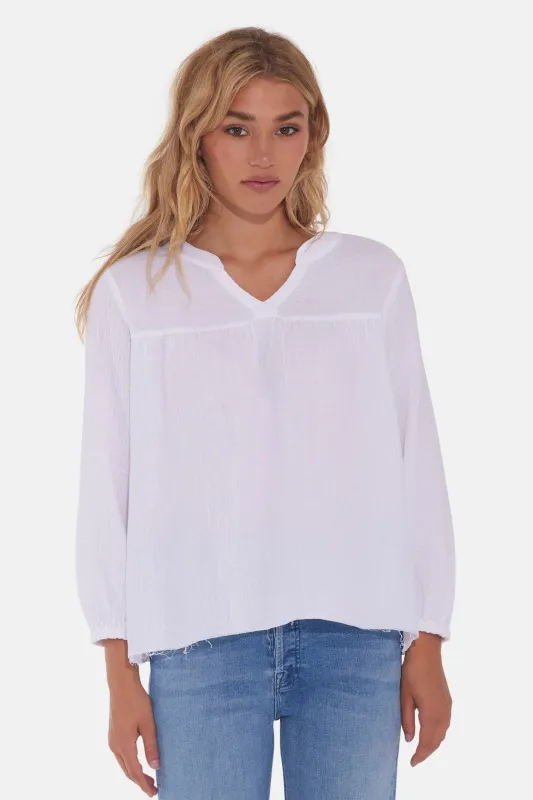 Eden Gauze Top White sold by Blue & Cream