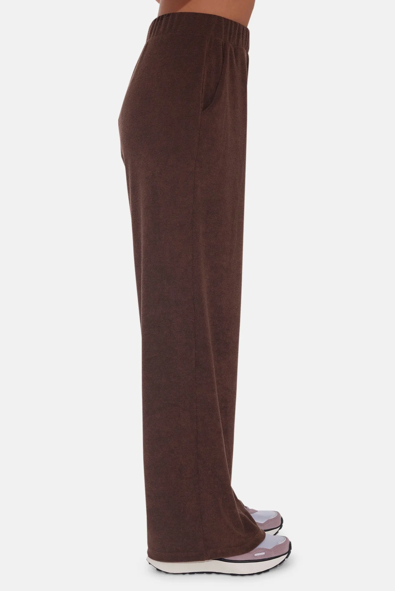Goldie Wide Leg Terry Pant Brown sold by Blue & Cream product image thumbnail 2