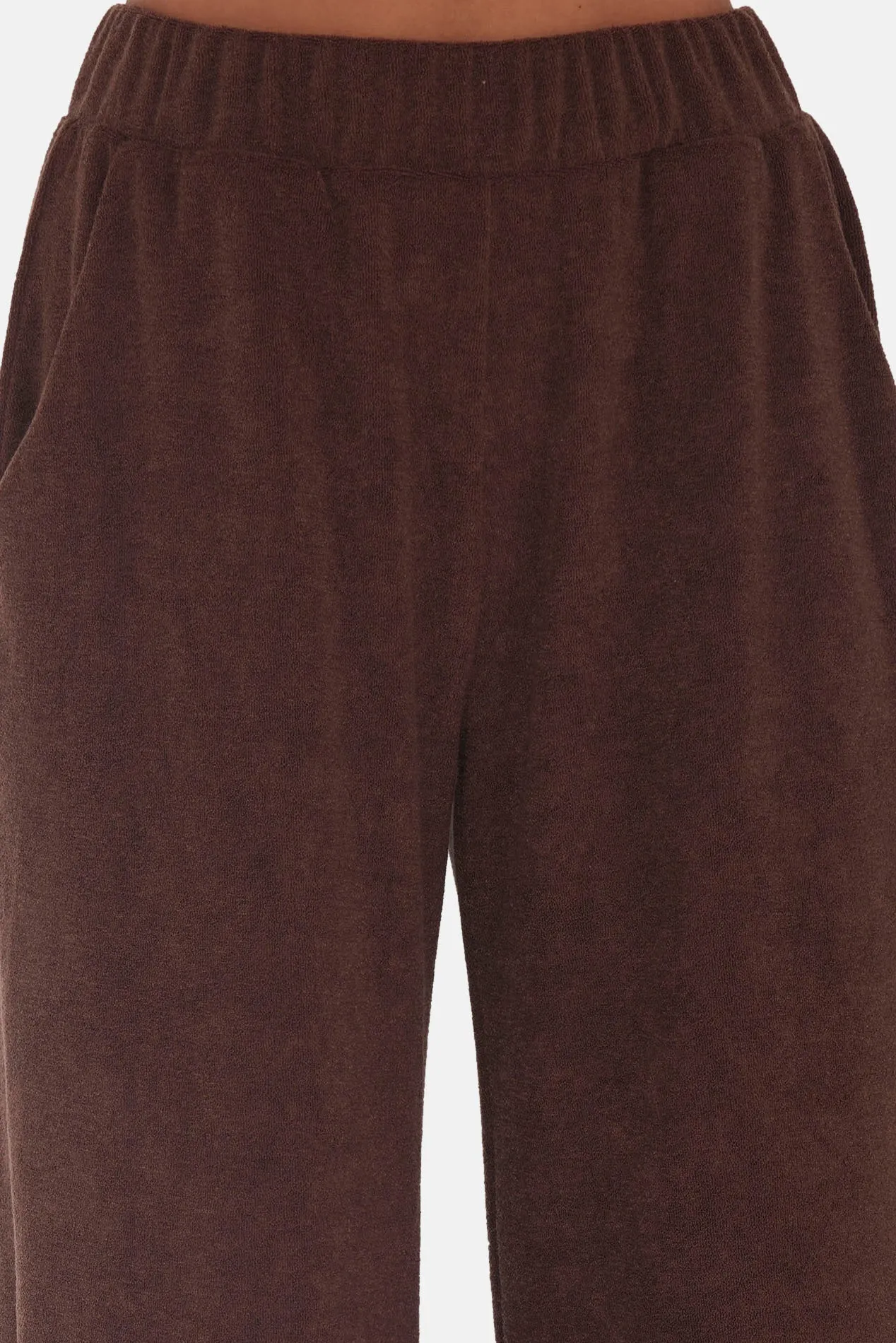 Goldie Wide Leg Terry Pant Brown sold by Blue & Cream product image thumbnail 5