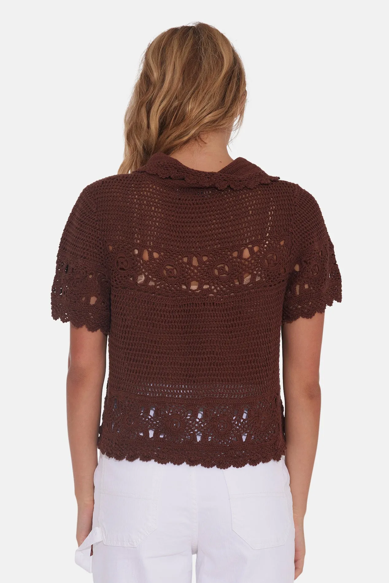 Molly Crochet Shirt Brown sold by Blue & Cream product image thumbnail 3