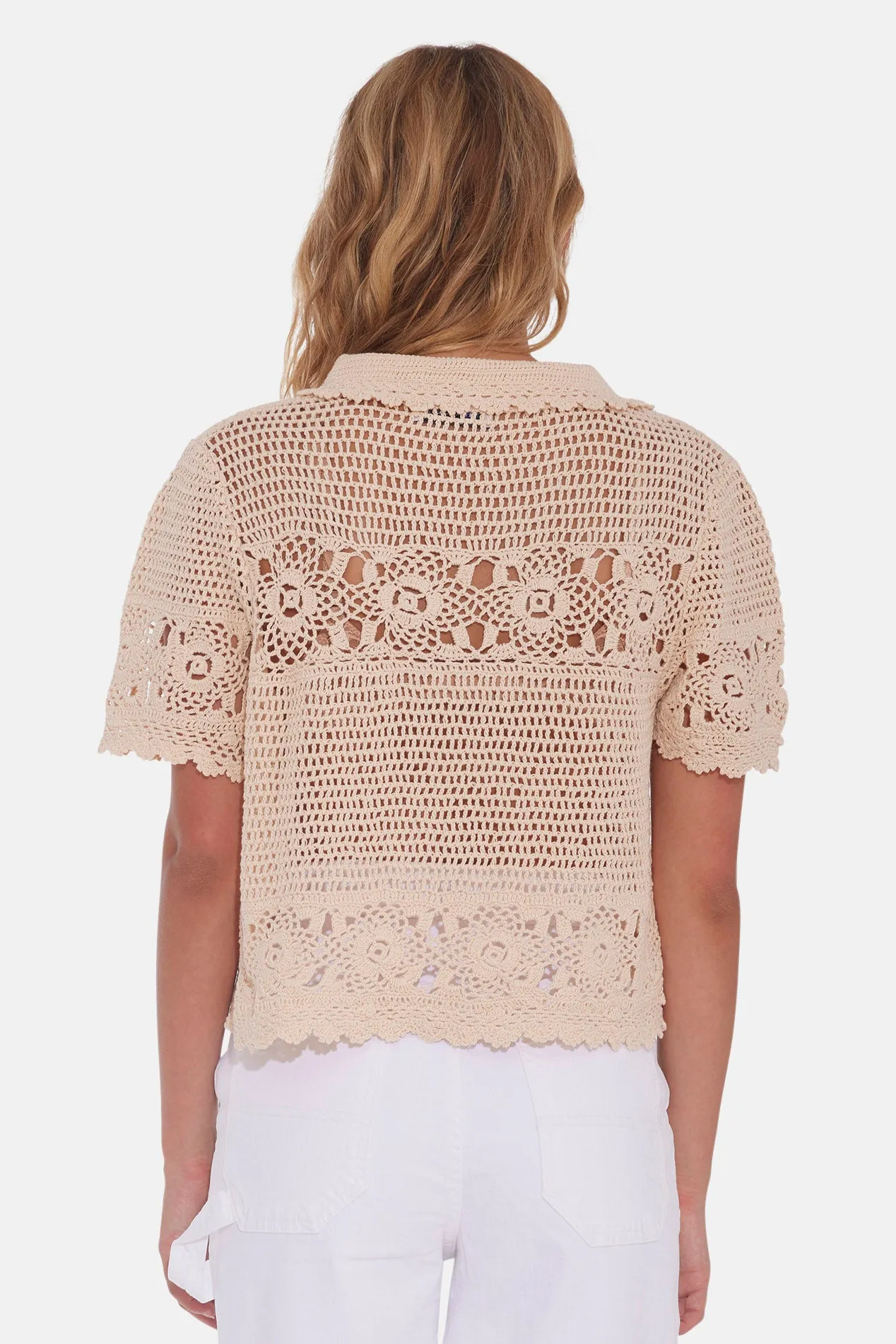 Molly Crochet Shirt Natural sold by Blue & Cream product image thumbnail 3
