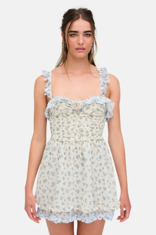 Chateau Mini Dress Blue sold by Blue & Cream