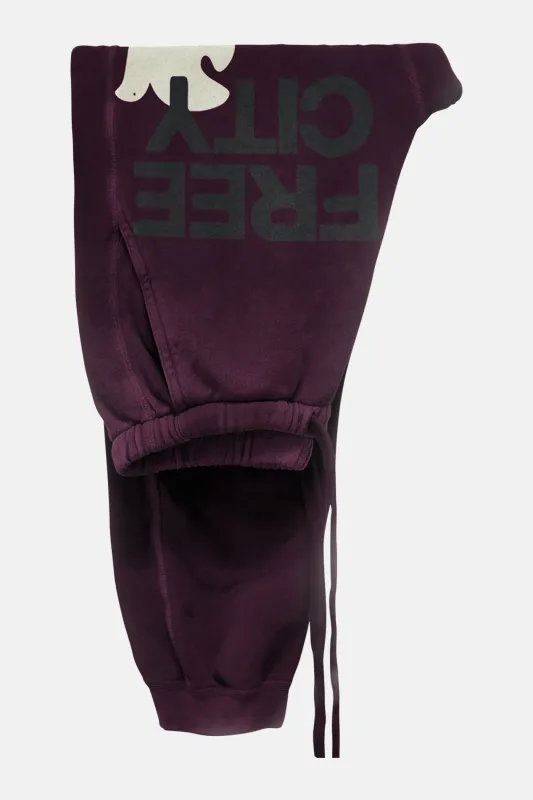 SuperFluff Pocket LUX Sweatpant Eggplant sold by Blue & Cream