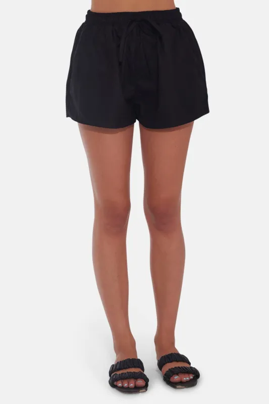 Halsey Poplin Shorts Black sold by Blue & Cream