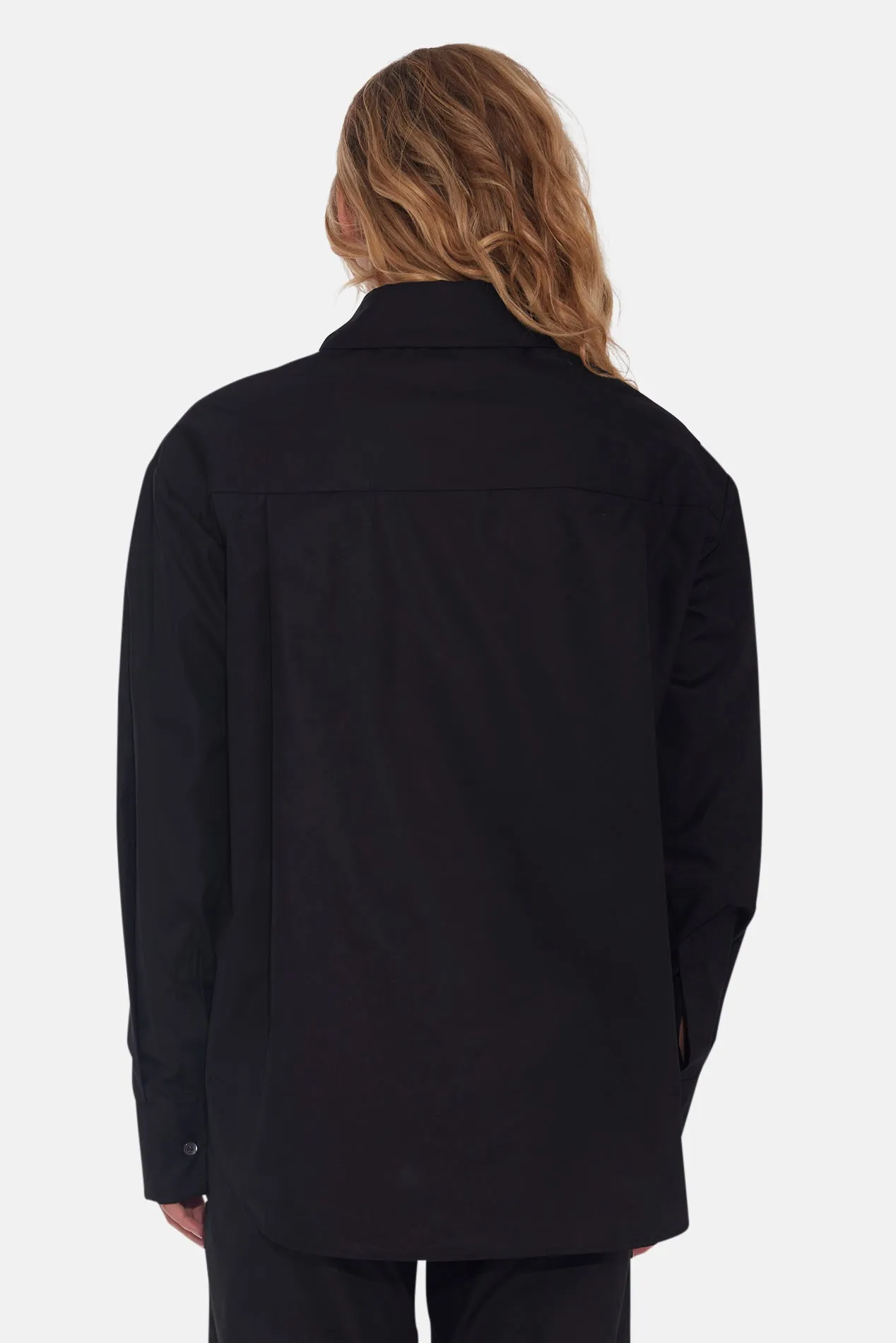 Lily Poplin Boyfriend Shirt Black sold by Blue & Cream product image thumbnail 3