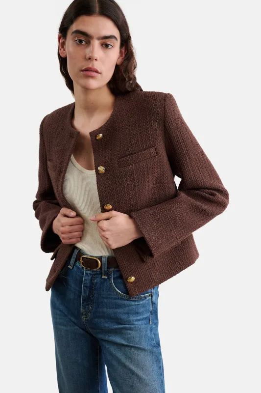 Paige Jacket Espresso sold by Blue & Cream