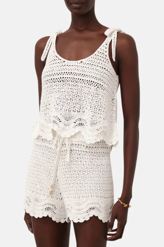 Lightburst Textured Swing Tank Ivory sold by Blue & Cream