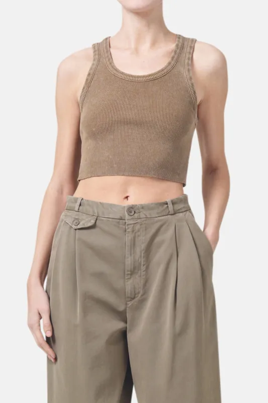 Cropped Poppy Tank Bamboo made by Agolde