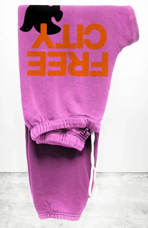 FREECITYlarge Logo Sweatpant Pink Plant orange sold by Blue & Cream