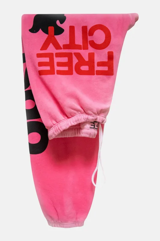 LETSGO Freecity OG Supervintage Sweatpant Pink Plant sold by Blue & Cream