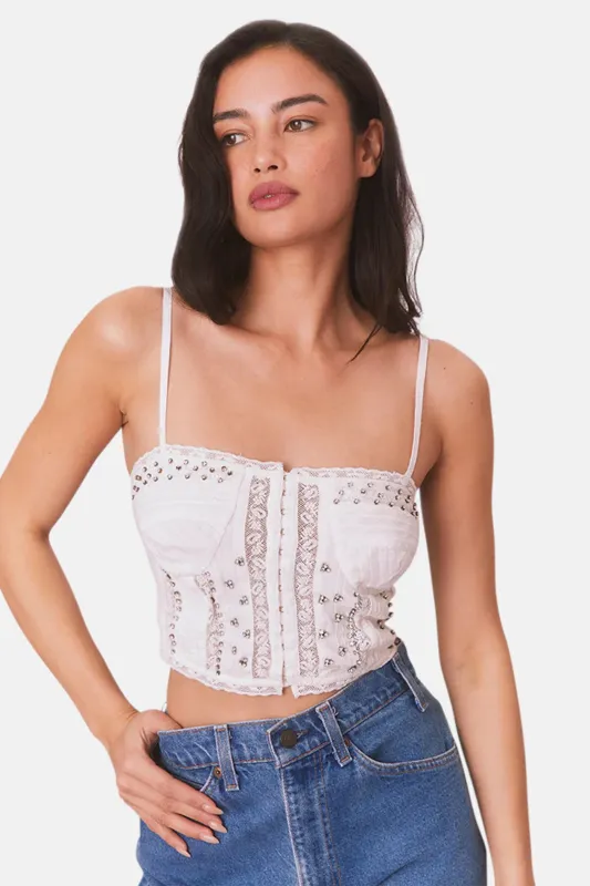 Embellished Rosabella Cami Top True White sold by Blue & Cream