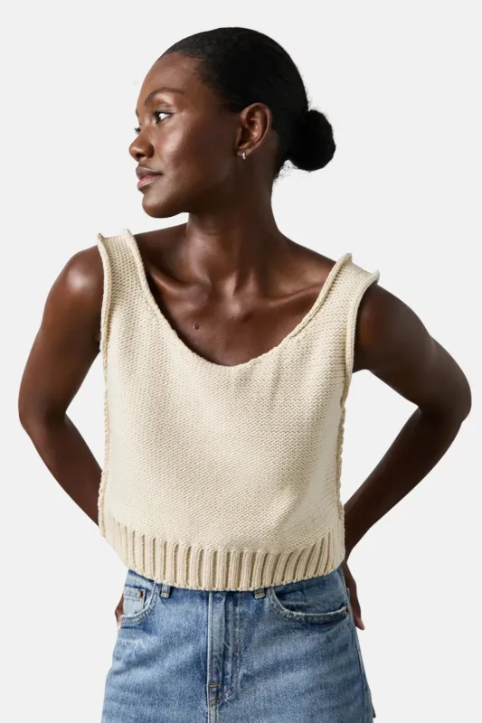 Luna Tank Cream sold by Blue & Cream