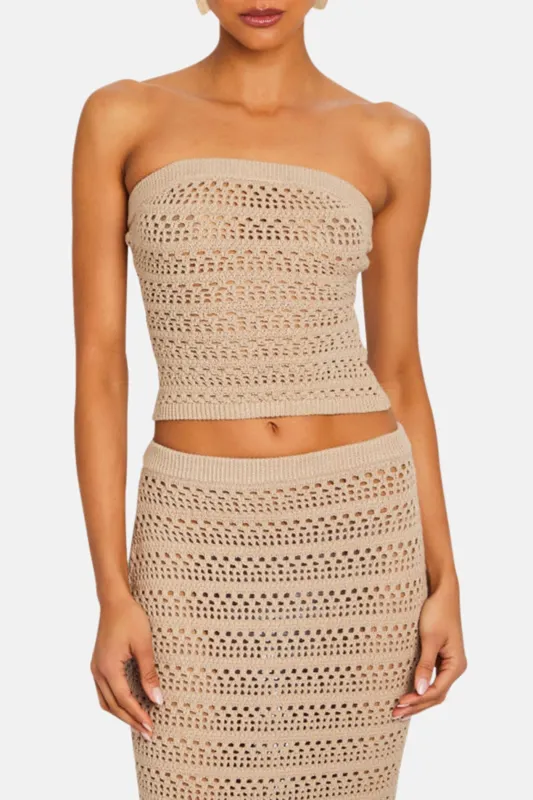 May Knit Crochet Top Oxford sold by Blue & Cream