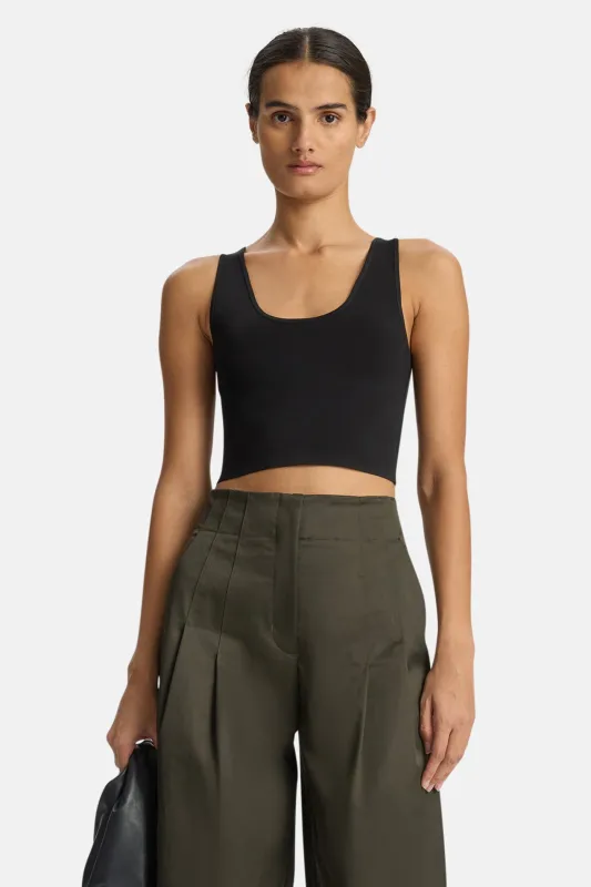 Cleo Compact Knit Top Black sold by Blue & Cream