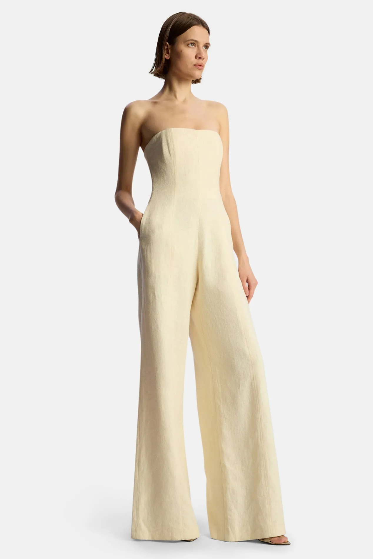 Eden Strapless Linen Jumpsuit Villa sold by Blue & Cream product image thumbnail 2