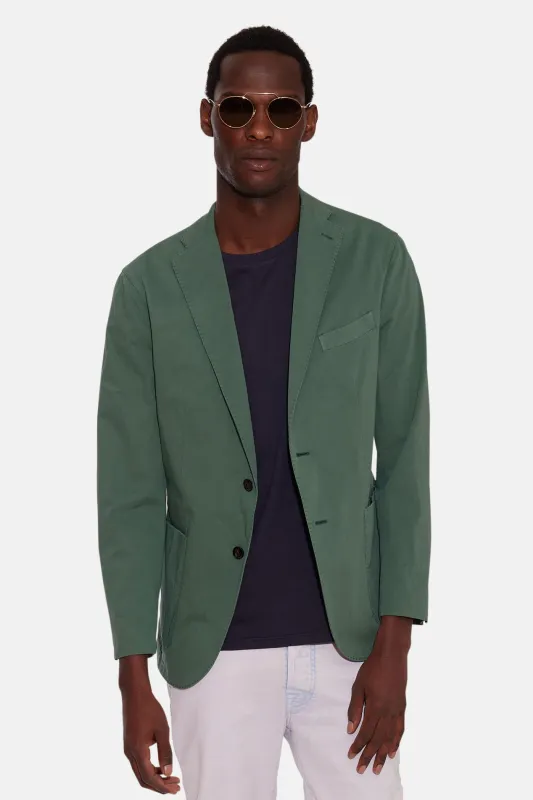 Cotton K-Jacket Blazer Green sold by Blue & Cream