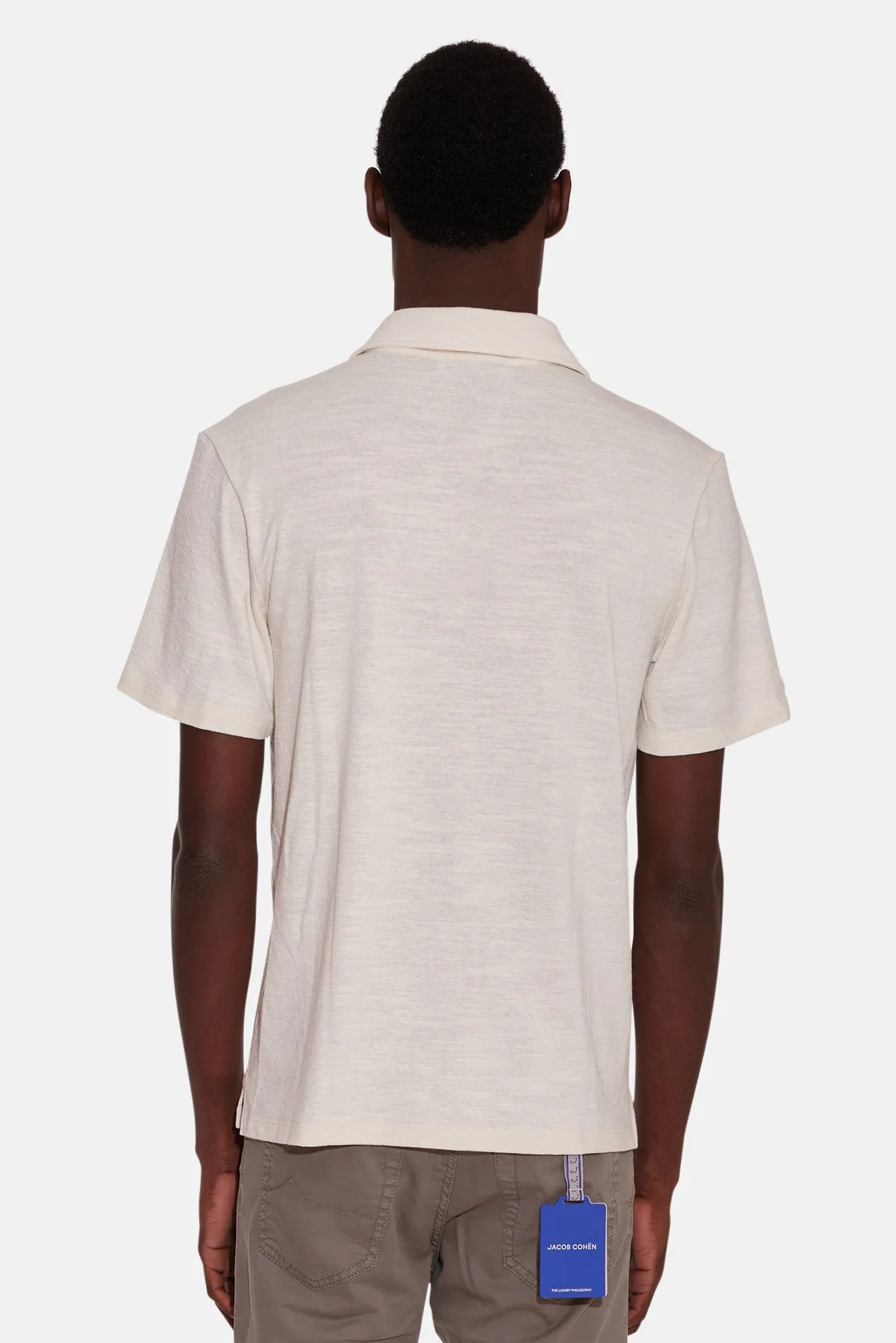 Short Sleeve Slub Buttondown Cream sold by Blue & Cream product image thumbnail 2