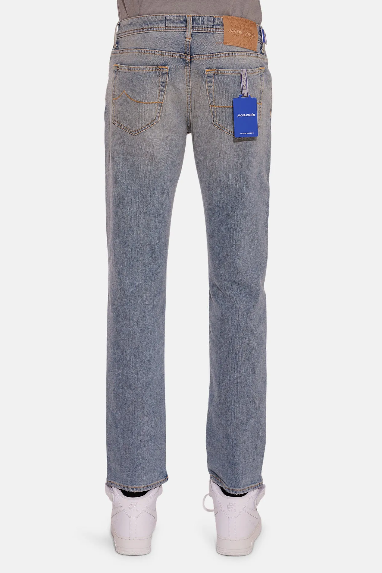Bard Slim Fit Denim Light Blue w/ Biege Patch sold by Blue & Cream product image thumbnail 2