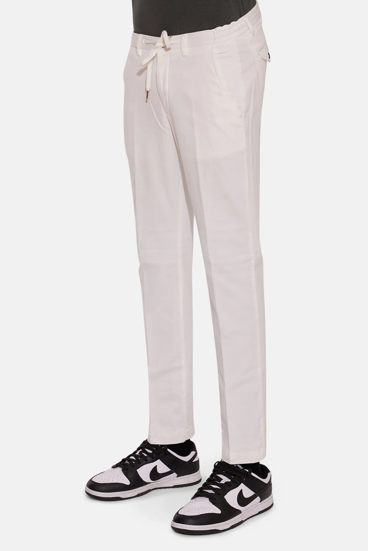 Stretch Cotton Slim Trouser White sold by Blue & Cream product image thumbnail 2