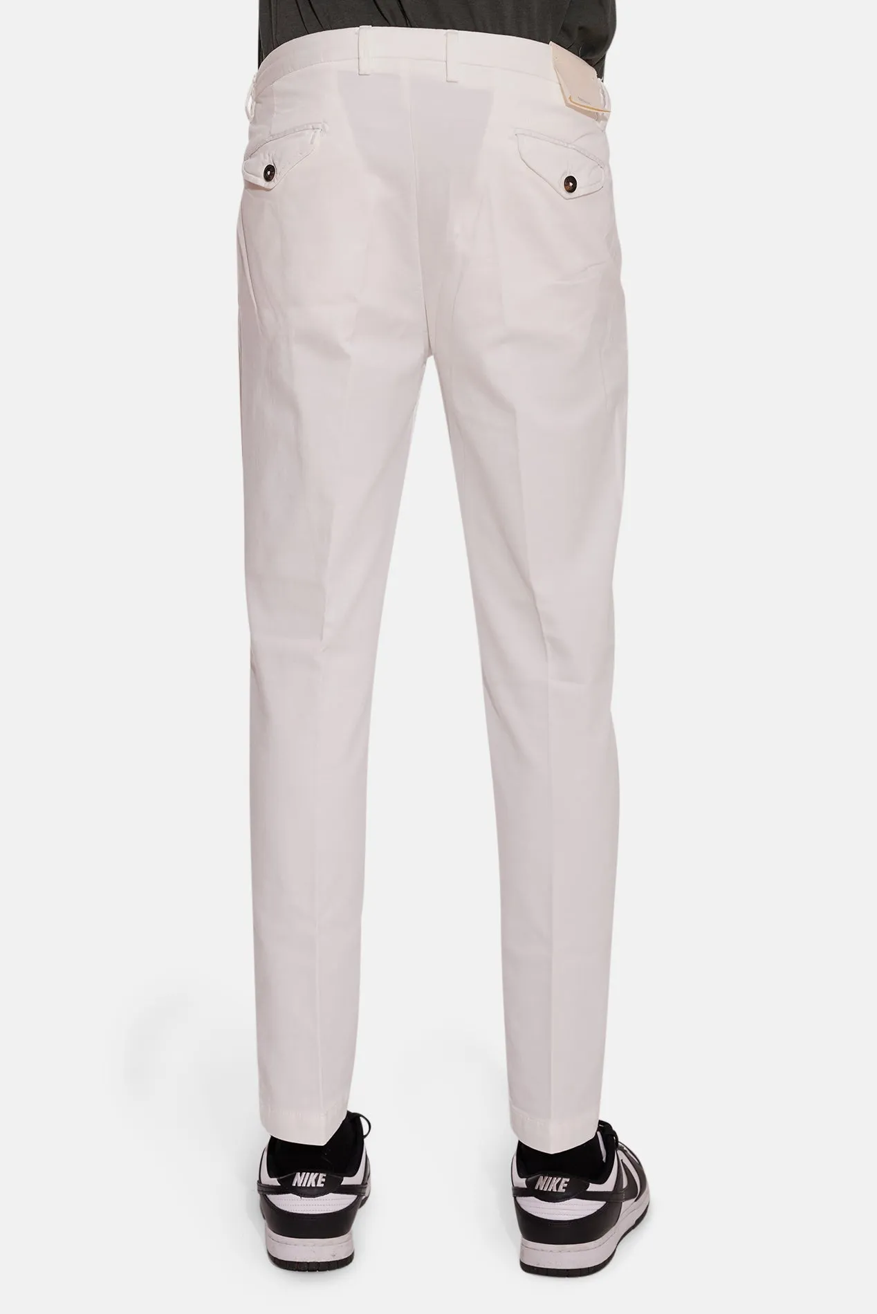 Stretch Cotton Slim Trouser White sold by Blue & Cream product image thumbnail 3