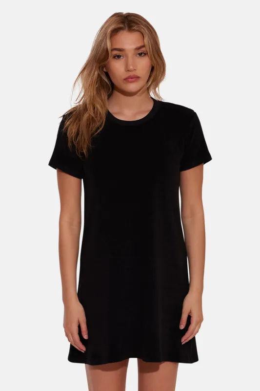Terry Tee Dress Black sold by Blue & Cream