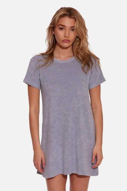 Terry Tee Dress Grey sold by Blue & Cream