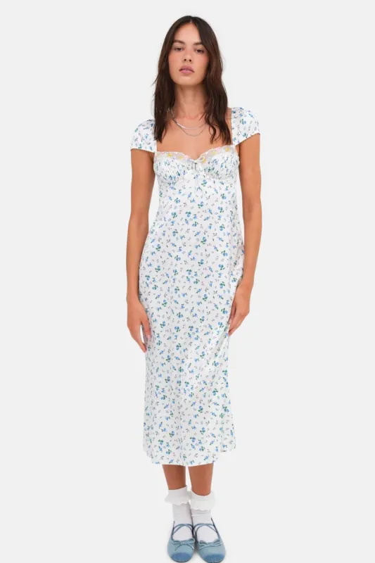 Paloma Midi Slip Dress Blue sold by Blue & Cream
