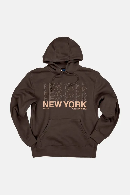 New York or Nothing Hoodie Chocolate sold by Blue & Cream