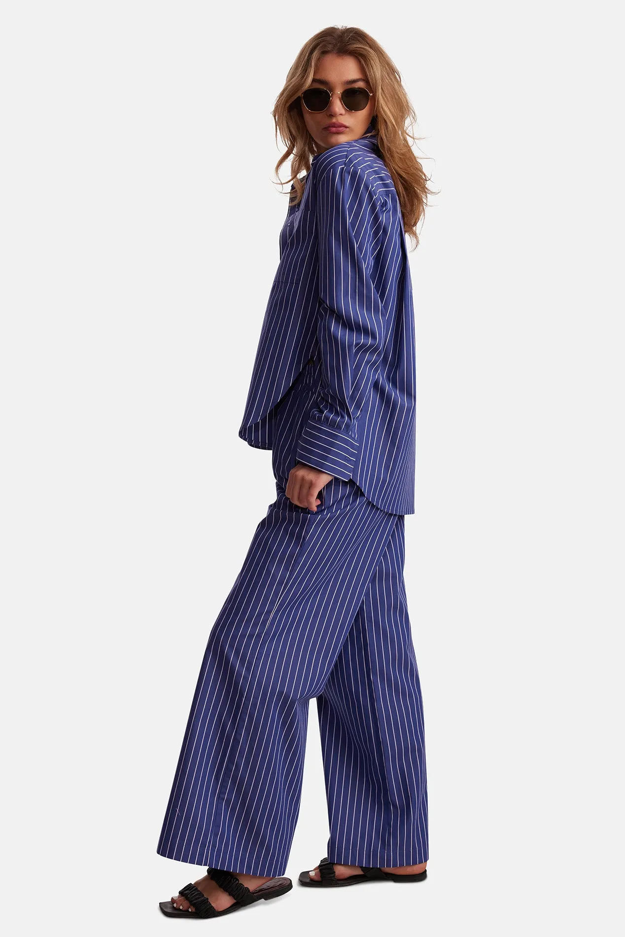Georgica Beach Poplin Pant Navy/White Stripe sold by Blue & Cream product image thumbnail 4