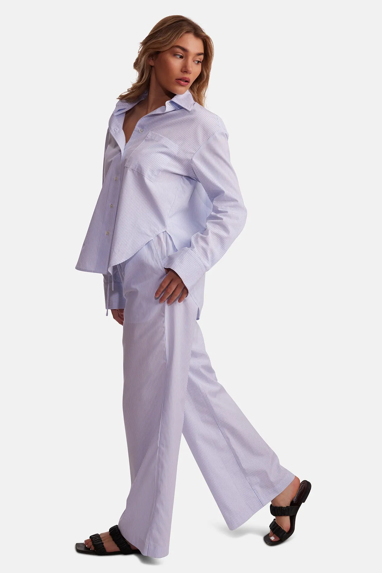 Georgica Beach Poplin Pant Blue/White Stripe sold by Blue & Cream product image thumbnail 4