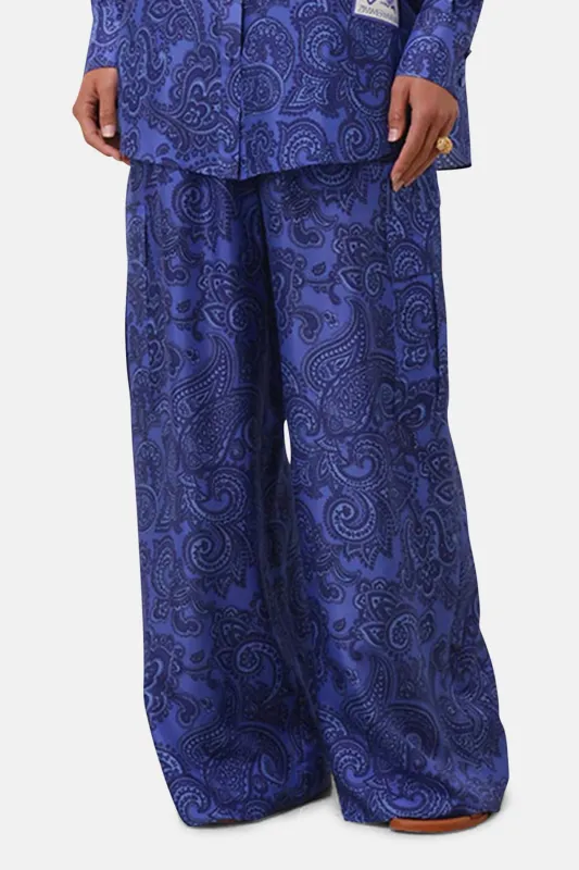 Ottie Relaxed Pant Blue Paisley sold by Blue & Cream
