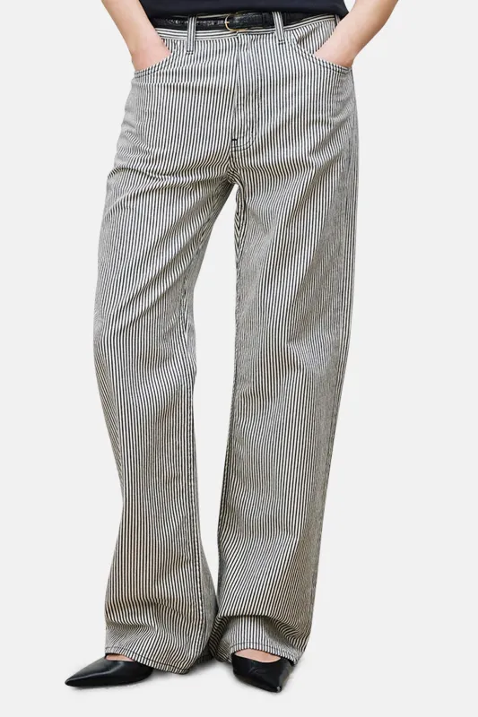 Mitchell Jean White/Indigo Hickory Stripe sold by Blue & Cream