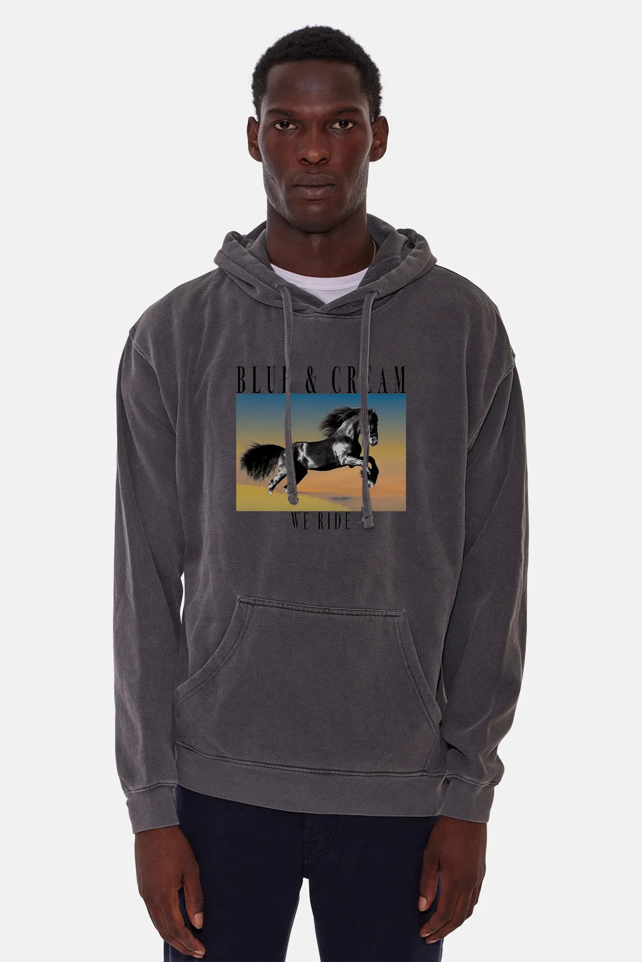 We Ride Hoodie Vintage Black sold by Blue & Cream