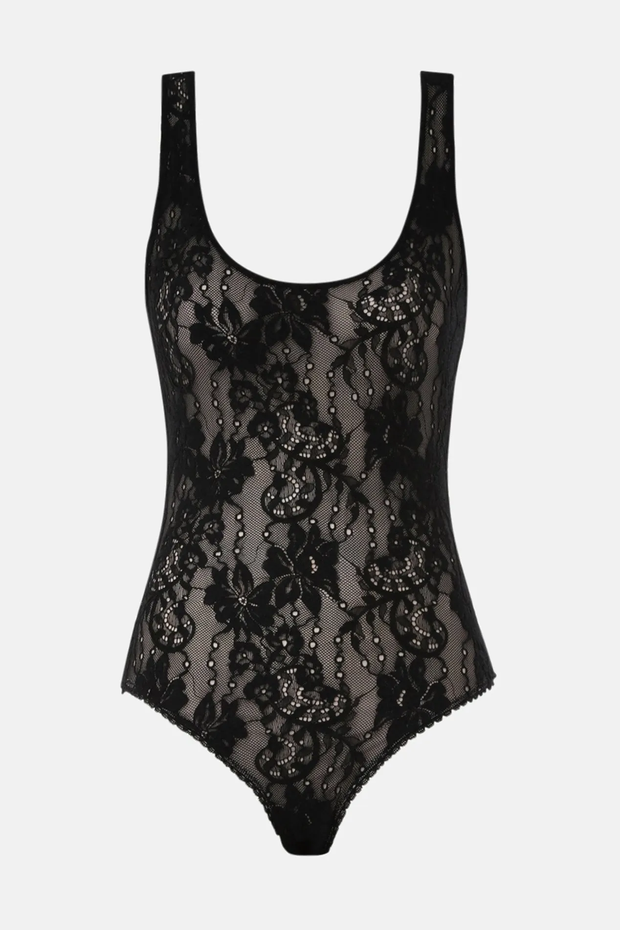 Lace Scoop Bodysuit Black sold by Blue & Cream