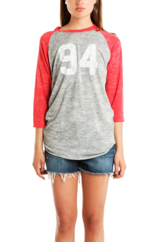 x Gianni "Ready To Die" Baseball Tee Red sold by Blue & Cream