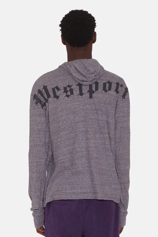 Men's 58 Hoodie Westport Back Print Navy Melange sold by Blue & Cream