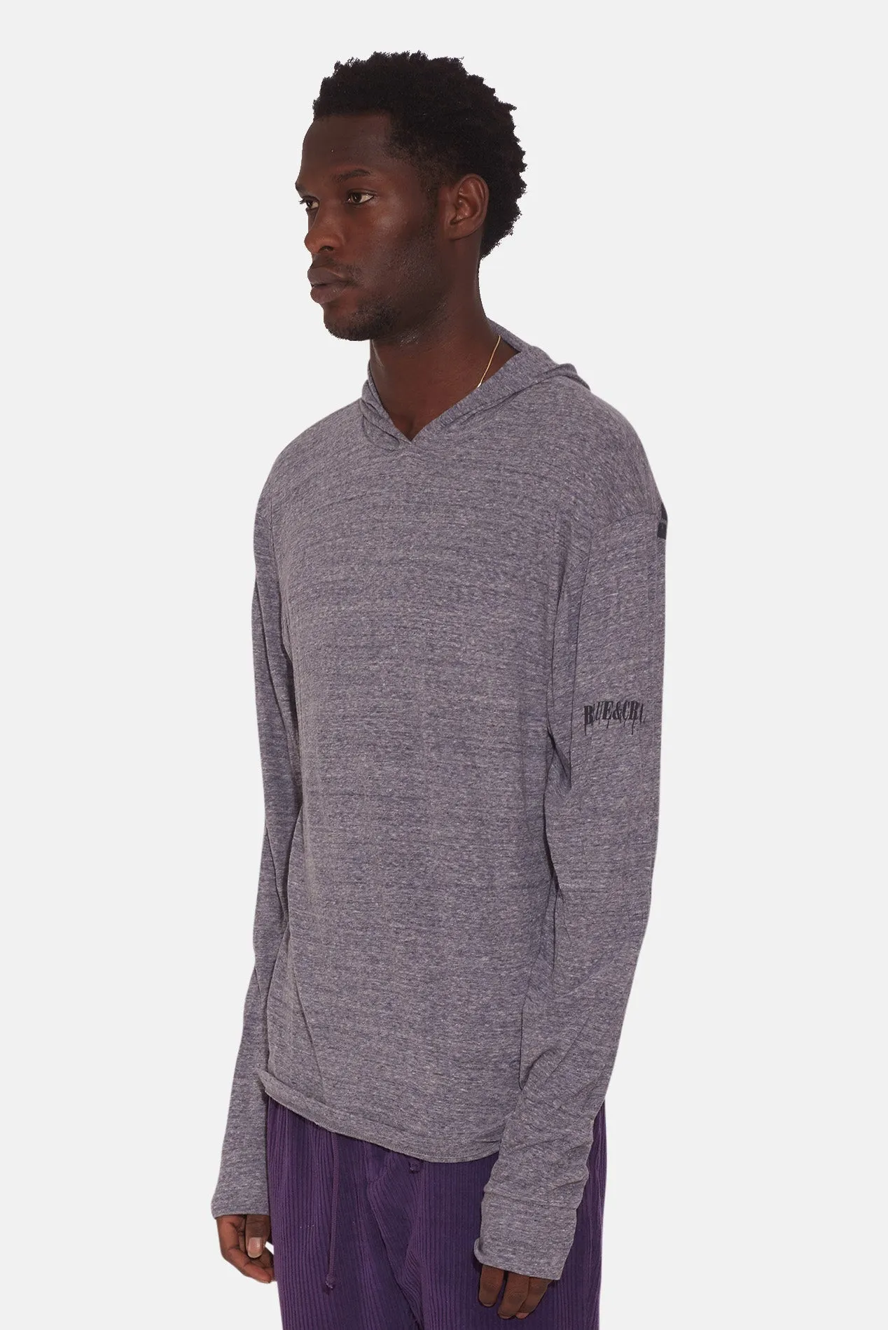 Men's 58 Hoodie Westport Back Print Navy Melange sold by Blue & Cream product image thumbnail 4