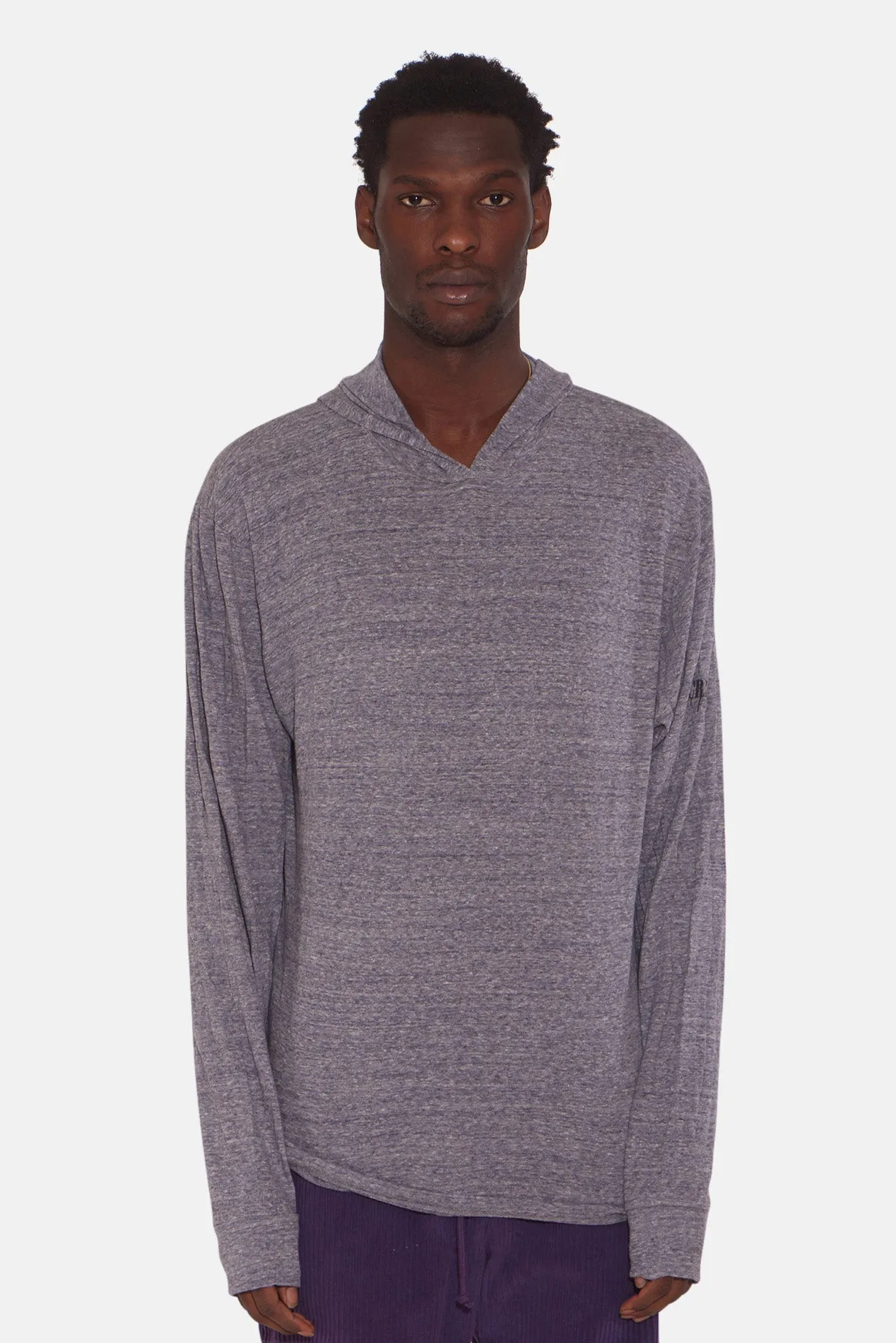 Men's 58 Hoodie Westport Back Print Navy Melange sold by Blue & Cream product image thumbnail 3