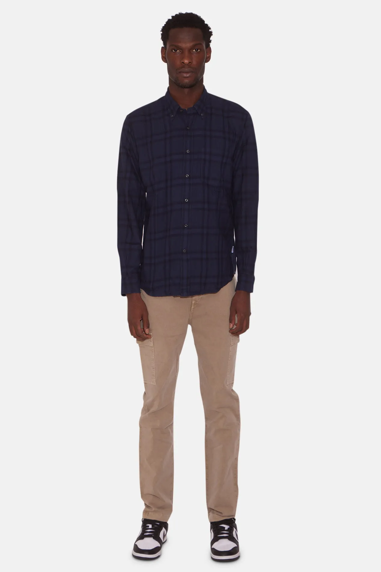 Robert Plaid Flannel Shirt Navy sold by Blue & Cream product image thumbnail 4