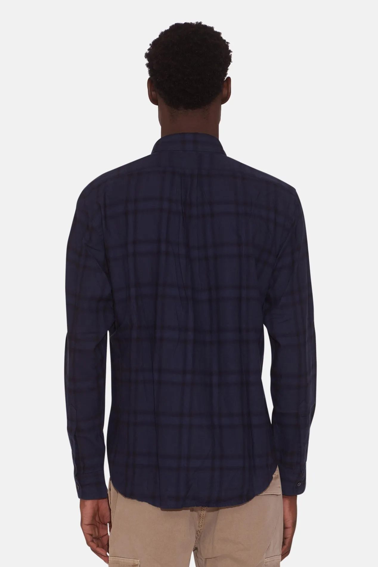 Robert Plaid Flannel Shirt Navy sold by Blue & Cream product image thumbnail 3