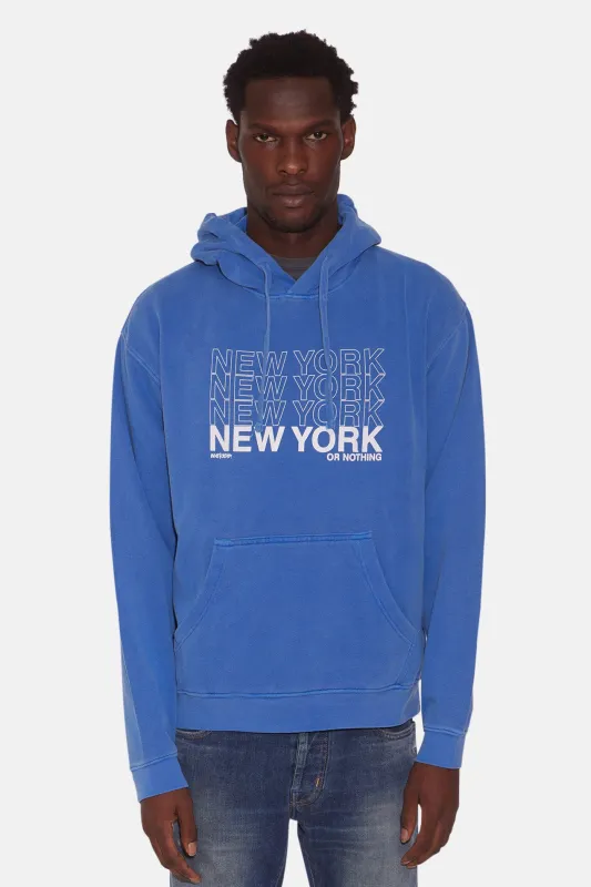 Men's NEW YORK or NOTHING Hoodie Royal sold by Blue & Cream