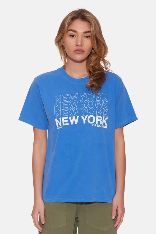 Women's NEW YORK or NOTHING Tee Royal sold by Blue & Cream