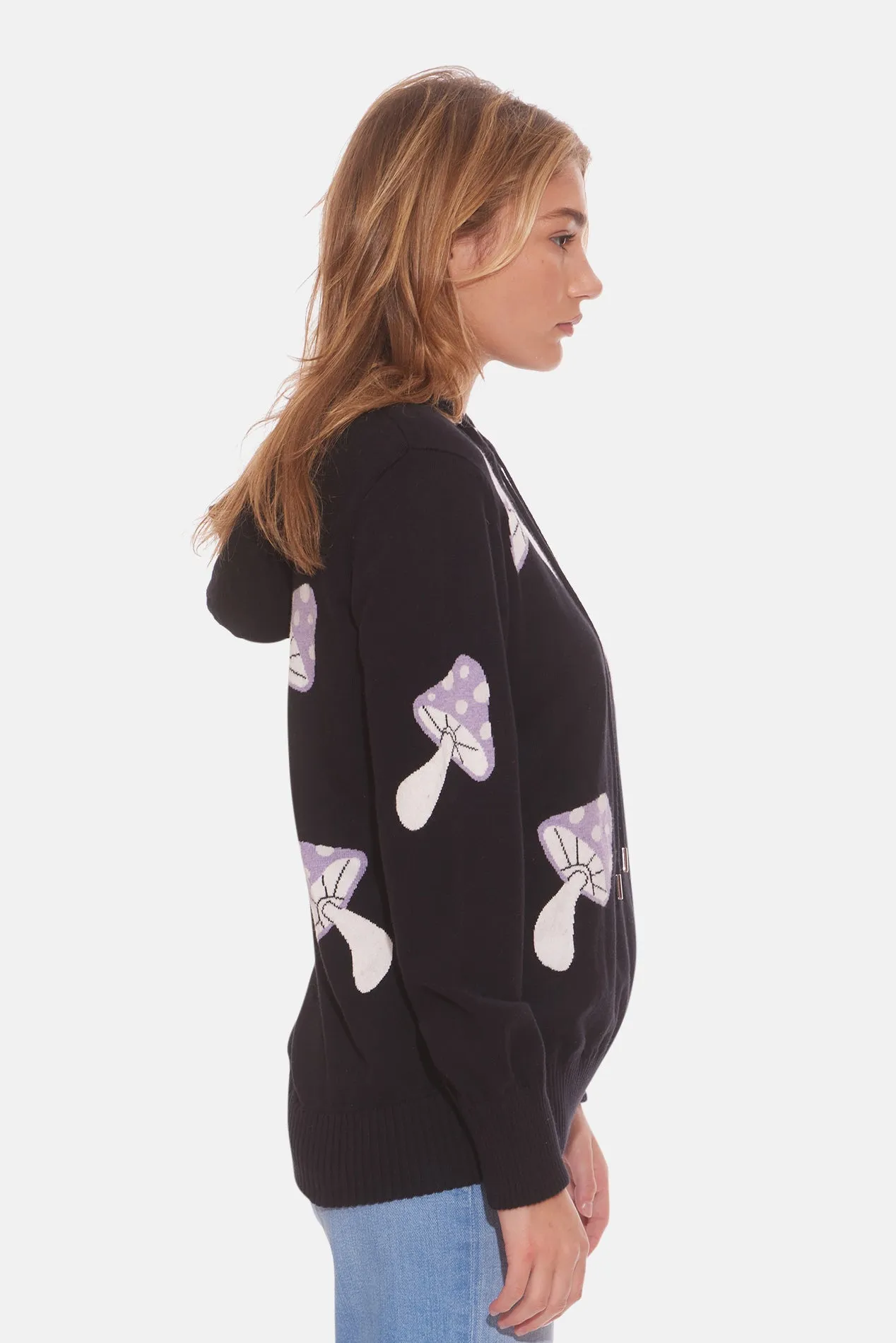 Women's Mushroom Intarsia Pullover Hoodie Multi sold by Blue & Cream product image thumbnail 3